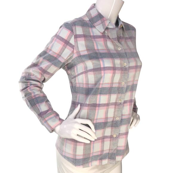 Tommy Bahama Womens Size S Shirt Button Front Top Reverse Weave Flannel Plaid - Picture 8 of 16